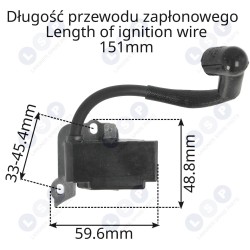 Aizdedzes spoles modulis STIHL FS38 FS45 FS46 FS55 R 2-MIX 4140-400-1311 (5903794735477)