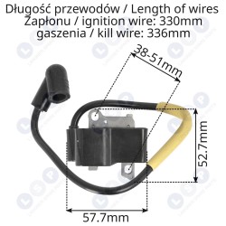 Aizdedzes spoles modulis HUSQVARNA 223 323 325 326 R RX RJ RJX krūmgriezim (5903794735491)