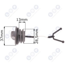 Eļļas uzpildes vāciņš Husqvarna 235 235e 236 240 (5903794718586)
