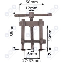 Gultņu novilcējs 17-37x56mm 2 sviru logu tīrītāja sviras tapa ģeneratora skavai (5903794721098)