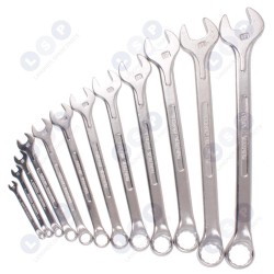 12 daļu hromētas kombinētās uzgriežņu atslēgas, 6–32 mm, plakans gredzens (5900774569350)