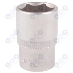 Corona uzgalis 1/4" 12 MM CrV sešstūra īsais 6 punktu (5903794721203)
