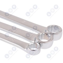 Garās, taisnās gredzenatslēgas, satīna apdare, 3 gab., 8–15 mm (5900774510031)