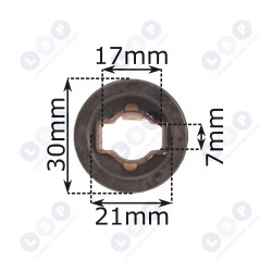 Birstes turētājs dzirnaviņām, mikserim, griezējam 7x17mm (5903794726512)
