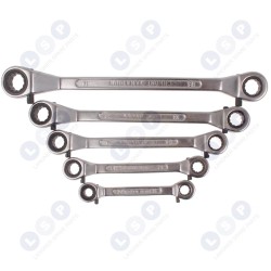 10–19 mm gredzenatslēgas ar sprūdrata atslēgu, 5 gab. (5903794726567)