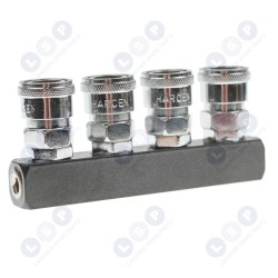 Ātrā savienotāja sloksne 1/2' 4 izejas 1/2' vītnes ieeja ()