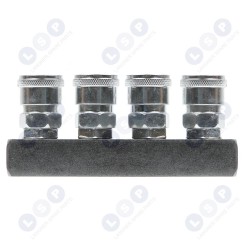 Ātrā savienotāja sloksne 1/2' 4 izejas 1/2' vītnes ieeja ()