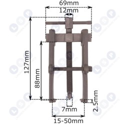 Gultņu novilcējs 15-50x88mm 2 sviru tīrītāja sviras tapām un ģeneratora skavām (5903794718890)