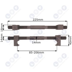 McPerson atsperes spriegotājs 206 mm 14 mm 2 gab. skava (5903794719033)