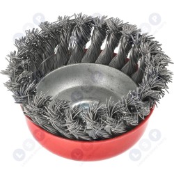 Stiepļu birste 100 mm M14 PRIEKŠĒJĀ VĪTA STIEPĻA slīpmašīnām (5903794734913)