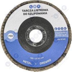 Slīpēšanas disks 125 P100 KOKA, METĀLA, TĒRAUDA slīpēšanai (5903794734647)