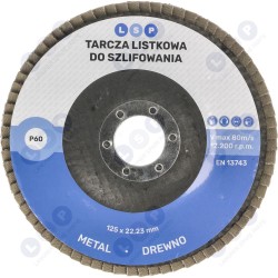 Slīpēšanas disks 125 P60 KOKA, METĀLA, TĒRAUDA slīpēšanai (5903794734630)