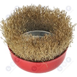 Drāšu birste 75MM M14 slīpmašīnām, misiņa pārklājuma (5903794734883)