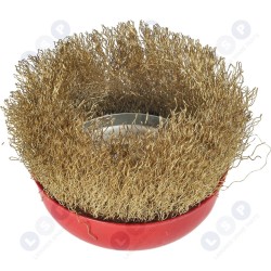 Stiepļu birste 100MM M14 slīpmašīnām, misiņa pārklājuma (5903794734890)