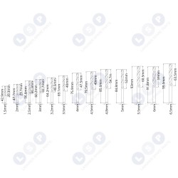 Urbju komplekts, HSS urbju komplekts metālam, 13 gab., 1,5 mm - 6,5 mm (5903794727557)