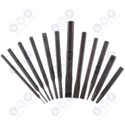 Perforatoru, caurumotāju un kaltu komplekts, 12 gab., garums 100–176 mm ()