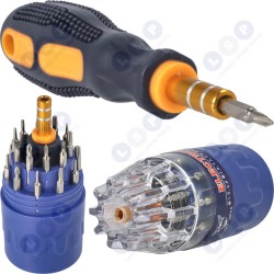 CR-V precīzijas skrūvgriežu 20 daļu komplekts plakans PH TORX trīsstūrveida uzgriežņu atslēga trīsstūrveida (5903794728707)