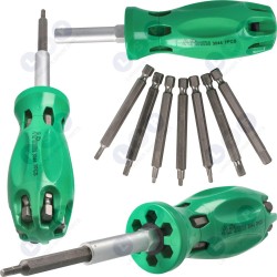 Skrūvgriežu komplekts TORX kvadrātveida sešstūra magnēts (5903794728974)