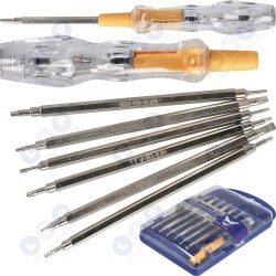 7 daļu precīzijas skrūvgriezis ar sprieguma testeri (5903794729049)