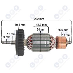 Ротор для комплекта УШМ MAKITA GA9020S GA9020R GA9020 ()