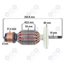 Большой ротор для шлифовальных машин BOSCH GWS 20-230 GWS 21-180 ()