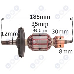 Ротор для молотка BOSCH GBH 5-40 DCE 5-40 DE 1614011098 GSH 5E GSH 5CE ()