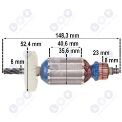 Rotors HITACHI DH24PC3 DH24PB3 urbšanas komplektam ()