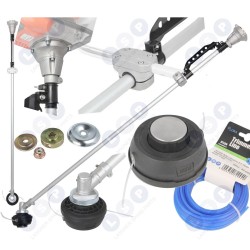 Pilnīga caurule ar vārpstu krūmgriežiem 28 MM 9 CUTTERS montāžas galviņa griešanas aukla ()