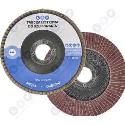 Slīpēšanas disks 125 P40 KOKA, METĀLA, TĒRAUDA slīpēšanai 10 gab. (5903794735866)