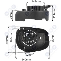 Zāles pļāvēja dzinēja starteris LONCIN LC1P68FA LC1P70F 1P70FA (5903794736610)
