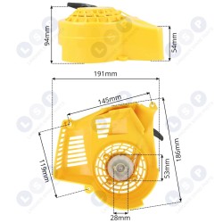 NAC starteris putekļsūcēja pūtējam BVP260-1-Y MEX260-1 (5903794736627)