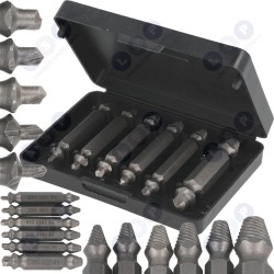 HSS skrūvju izvilcēji nolūzušām skrūvēm un uzgriežņiem, 6 gab. (5903794736757)