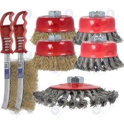 Leņķa slīpmašīnu stiepļu birste komplektā (5903794737679)