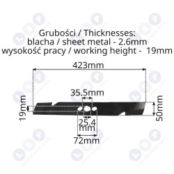 Zāles pļāvēja asmens 42CM NAC LP LS42-375 LS42-450 SHEPPACH (5903794737990)