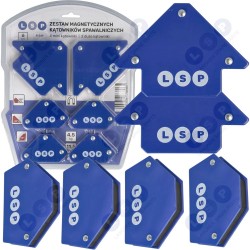 Magnētiskie metināšanas leņķi - komplekts, 6 gab., 4x4,5kg, 2x11kg (5903794738065)