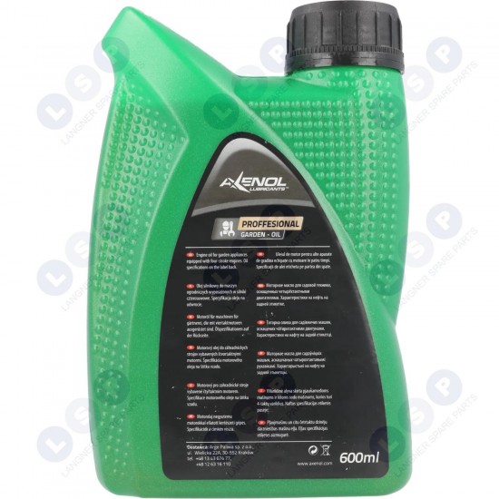 Zāles pļāvēja dzinēja eļļa 4-taktu SAE 30 SAE30 0.6L 600ML AXENOL (5901828110399)
