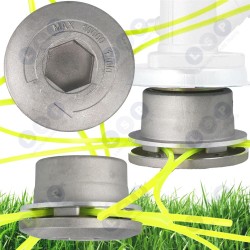 Alumīnija trimmera galva universālajam benzīna krūmgriezim (5903794737716)