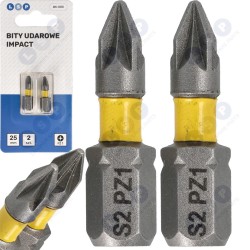 Trieciena uzgaļu komplekts POZIDRIV PZ1 25 MM LSP IMPACT uzgaļi 2 gab. (5903794737013)