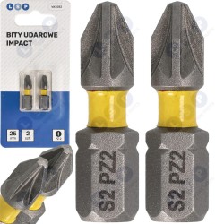 Trieciena uzgaļu komplekts POZIDRIV PZ2 25 MM LSP IMPACT uzgaļi 2 gab. (5903794737037)