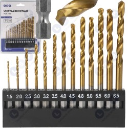 Urbju komplekts HSS HEX 1/4 metālam 1,5 - 6,5 mm 13 gab. (5903794736863)