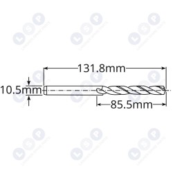 Kobalta urbis metālam 10,5 mm HSS-E HSSco5 M35 PRO LSP (5903794737617)
