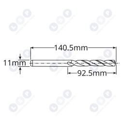 Kobalta urbis metālam 11 MM HSS-E HSSco5 M35 PRO LSP (5903794737624)