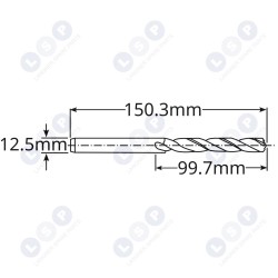 Kobalta urbis metālam 12,5 mm HSS-E HSSco5 M35 PRO LSP (5903794737655)