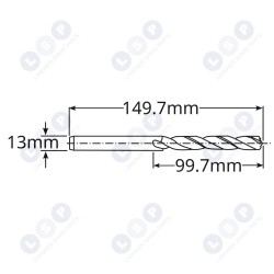 Kobalta urbis metālam 13 MM HSS-E HSSco5 M35 PRO LSP (5903794737662)
