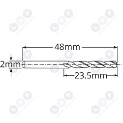 Kobalta urbis metālam 2 MM HSS-E HSSco5 M35 PRO LSP (5903794737419)