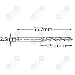 Kobalta urbis metālam 2,5 mm HSS-E HSSco5 M35 PRO LSP (5903794737426)