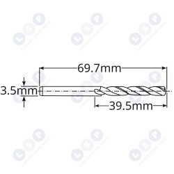 Kobalta urbis metālam 3,5 mm HSS-E HSSco5 M35 PRO LSP (5903794737457)