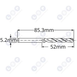 Kobalta urbis metālam 5,2 mm HSS-E HSSco5 M35 PRO LSP (5903794737501)
