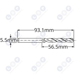Kobalta urbis metālam 5,5 mm HSS-E HSSco5 M35 PRO LSP (5903794737518)
