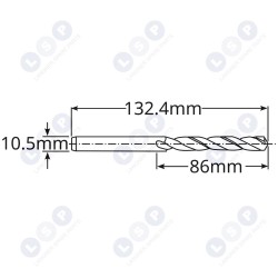 Kobalta urbis metālam 10,5 mm HSS-E HSSco5 M35 (5903794737358)